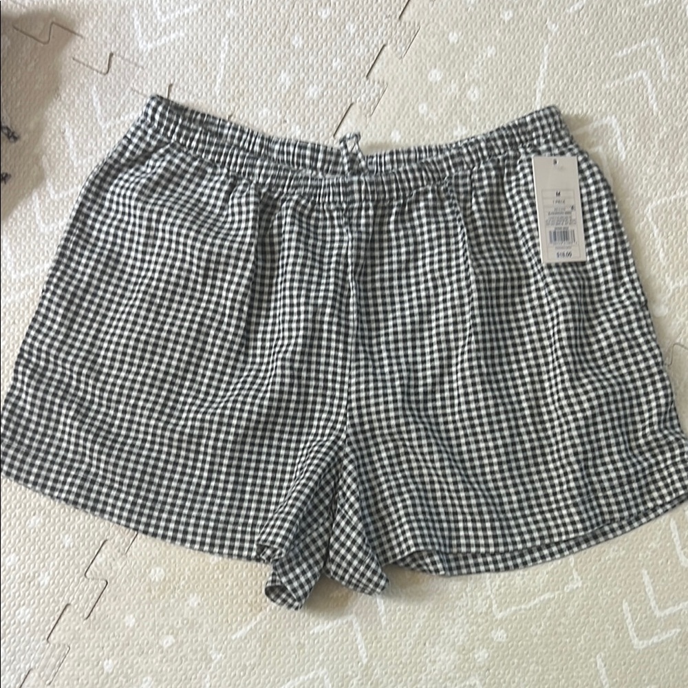 A New Day linen blend gingham shorts size medium